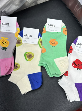 431217韩国东大门拼色水果低腰袜子（五双包邮）