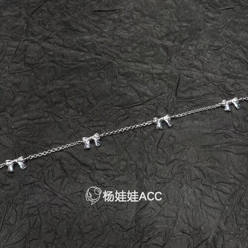 6100403韩国东大门hey新款925纯银高级感蝴蝶结手链