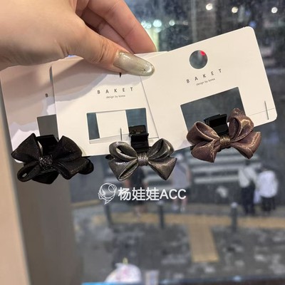 591801韩国东大门Baket新款高级感蝴蝶结小抓夹刘海夹