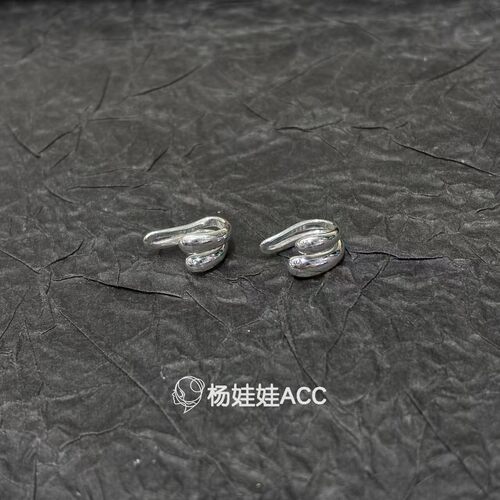 682312韩国东大门hey新款h925纯银精致日常百搭水滴耳骨夹