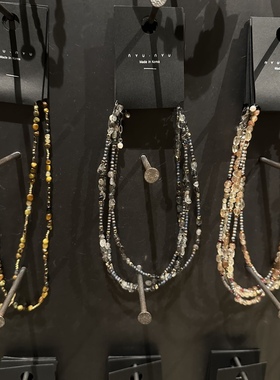 311115韩国东大门nyunyu原石不规则珠珠拼接高级感百搭项链锁骨链