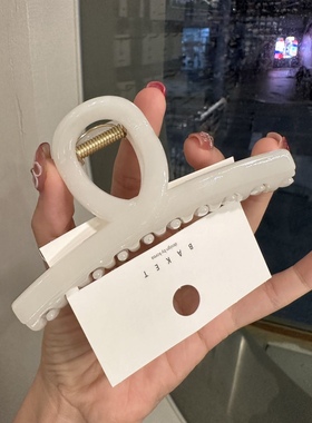 372109韩国东大门Baket亚克力交叉净版高级感百搭抓夹发抓