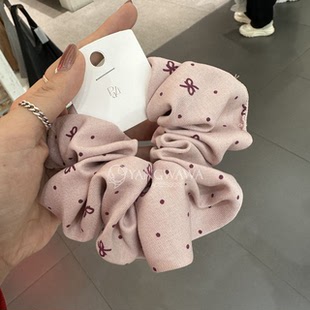 4112620韩国东大门papa蝴蝶结波点肠圈发绳