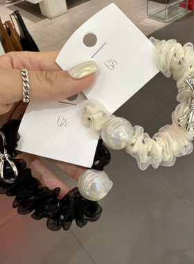 482128韩国东大门papa蝴蝶结纱纱小肠圈发绳