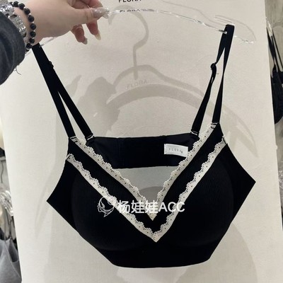 611405韩国东大门FLORA新款无袖文胸打底蕾丝吊带背心肩带