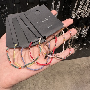 311117韩国东大门nyunyu水晶串珠弹力绳高级感百搭手链