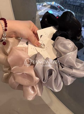 532808韩国东大门Baket新款纯色莎莎大肠发圈