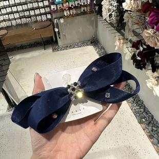 471511韩国东大门Baket满钻扣蝴蝶结弹簧夹发夹