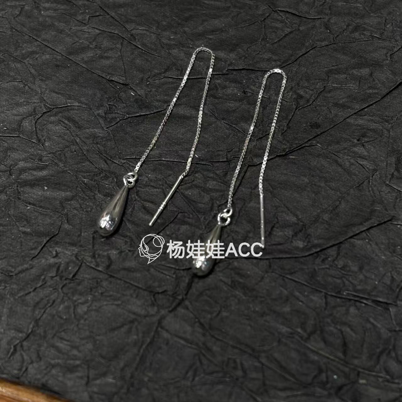 641215韩国东大门hey通体纯银新款精致时尚流行团圆吊坠耳线