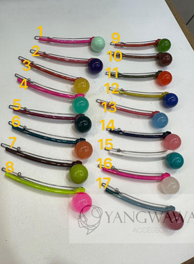 361809韩国东大门az糖果色珠珠甜美可爱少女感一字夹发夹