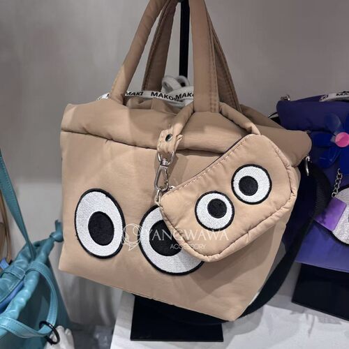 590211韩国东大门makomaki新款潮流百搭时尚大眼仔羽绒包包