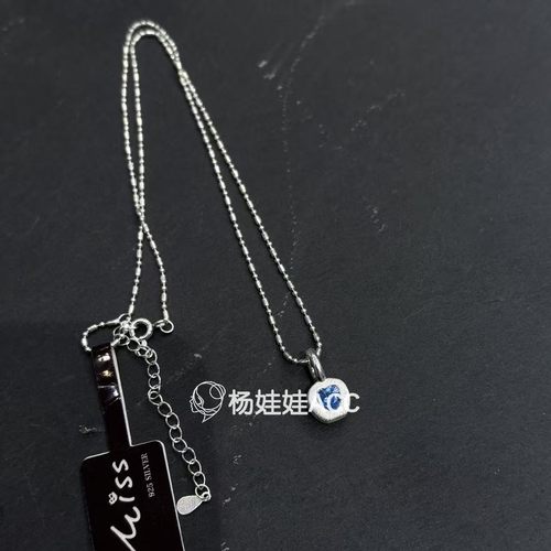 5121703韩国东大门miss通体纯银新款精致镶钻苹果项链