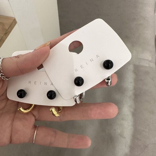 珠珠金属半包高级感气质款耳环