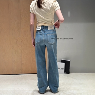 阔腿裤 高腰四面弹力窄版 99281 女春夏薄款 代嘉儿daiclaire牛仔裤