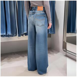 代嘉儿daiclaire牛仔裤J352春季时尚无弹宽松显瘦蓝色阔腿甩裤女