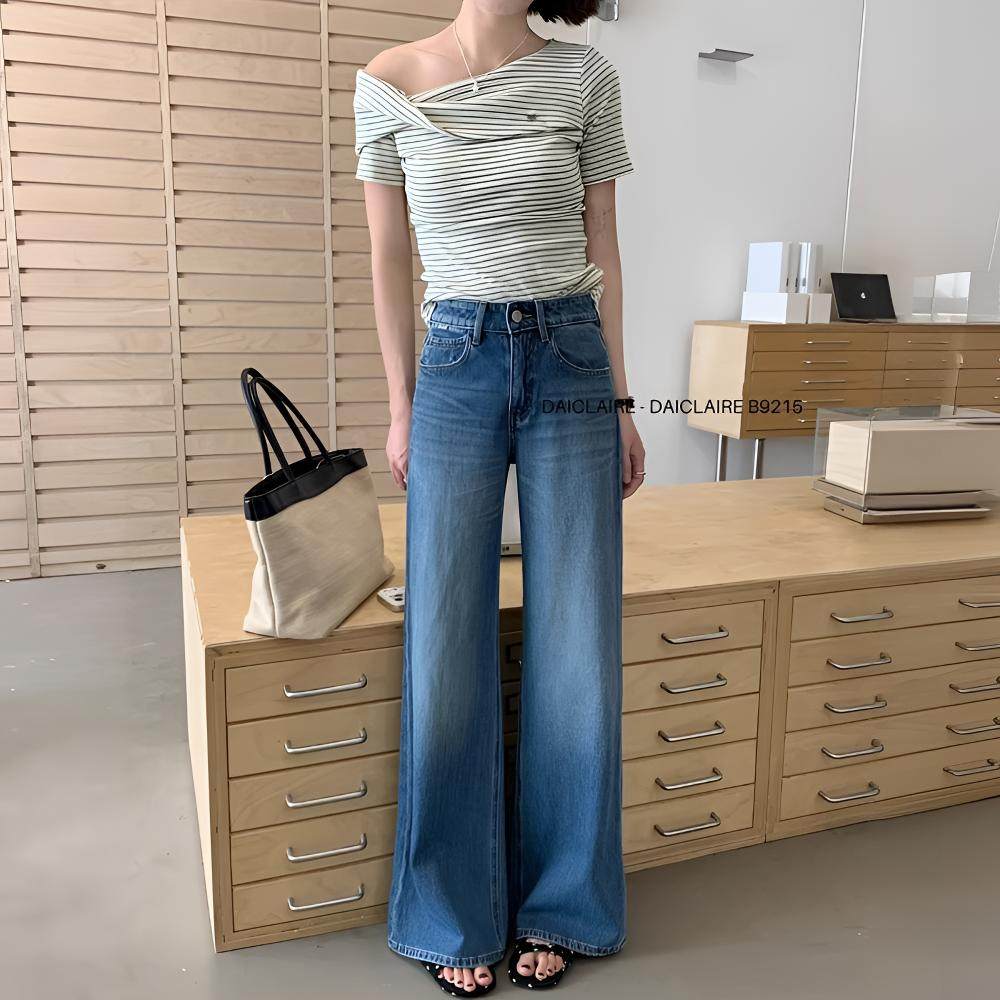 代嘉儿B9215直筒牛仔裤女2026春新款垂感高腰显瘦弹力十分阔腿裤,女装/女士精品,牛仔裤,淘宝优惠券,粉丝福利购,淘宝优惠卷