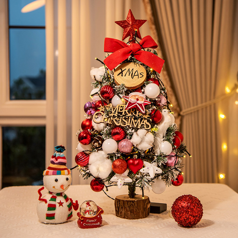 圣诞树桌面迷你圣诞节装饰品