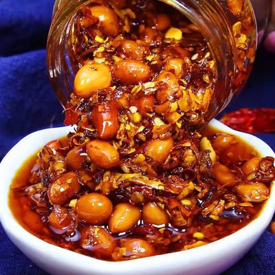 贵州农家自制花生油拌粉拌面