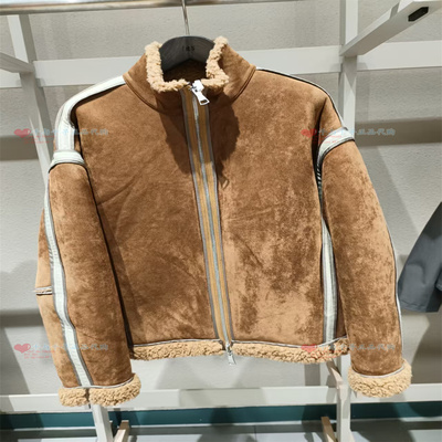 9PAA14010立领仿皮草外套