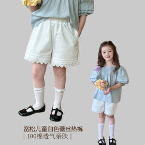 女童花边短裤全棉蕾丝热裤
