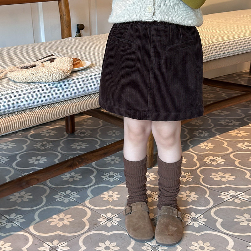 女童春秋款半身裙韩版百搭亲子款A字裙儿童灯芯绒休闲短裙纯色,童装/婴儿装/亲子装,半身裙,淘宝优惠券,粉丝福利购,淘宝优惠卷