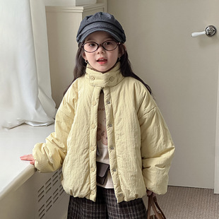 女童加厚棉服冬季新款韩版立领面包服棉袄儿童短款保暖棉衣外套新