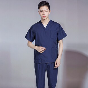 巧护士洗手衣短袖V领套装手术室医院牙科口腔诊所医生刷手工作服