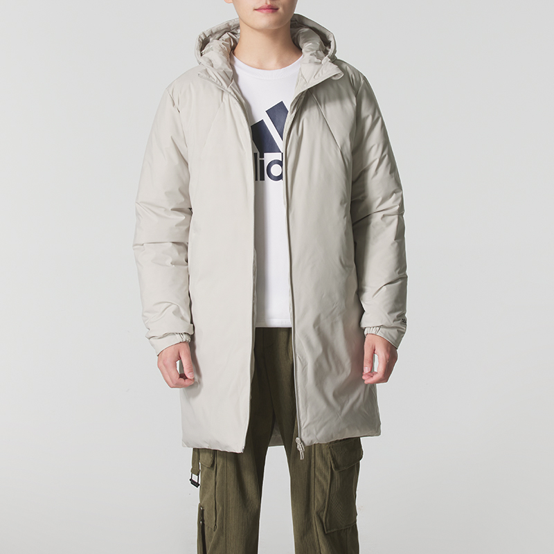 adidas阿迪达斯长款羽绒服男女冬季新款中长款过膝运动外套JL9617