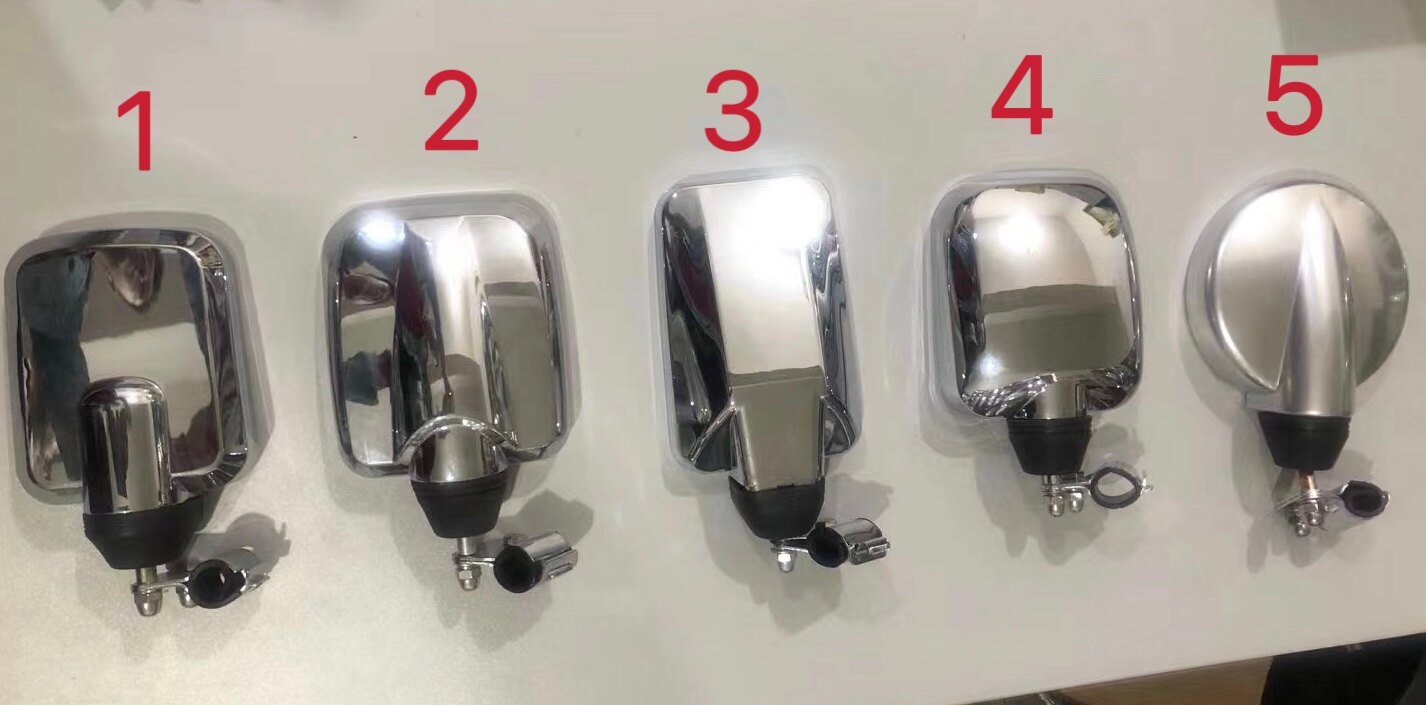 유니버설 히노 이스즈 100P 600 700 미츠비시 트럭 전기 도금 백미러 크롬 도금 장식