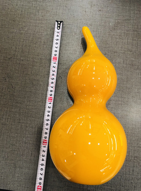 博山琉璃鸡油黄葫芦高档礼品精品风水葫芦摆件鸡油黄葫芦各种尺寸