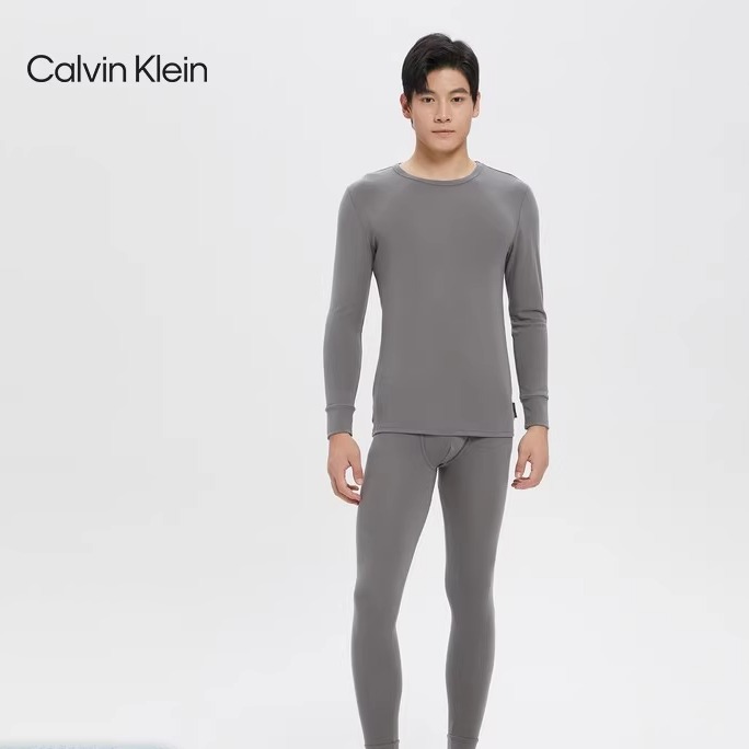 CK内衣秋冬男士简约提花腰边轻盈柔滑舒适打底保暖长裤NM2343