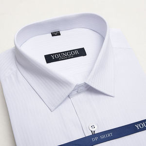 特价清仓雅戈格尔短袖衬衫男士纯棉免烫商务休闲职业正装条纹衬衣