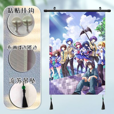 Angel Beats天使的心跳墙纸立华奏周边海报挂画宿舍寝室装饰画