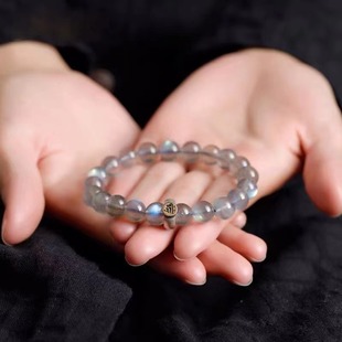 爱情之石定情信物月光石8MM手链送女生女神礼品包装新年爆款