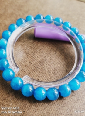 无二单品女神专属8MM靛蓝晶手链手串5A级饰品礼物爱情表达