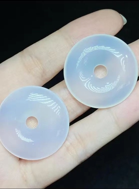 天然正品A货冰种云海石平安扣吊坠可编成吊坠手机链钥匙扣