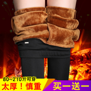 2022秋冬超厚保暖打底裤女外穿加肥加大码高腰加绒加厚中年妈妈裤