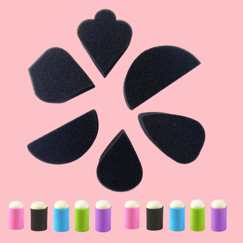 彩绘海绵工具脸部油彩打底