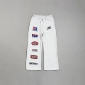 Gray Embroidered Sweatpants