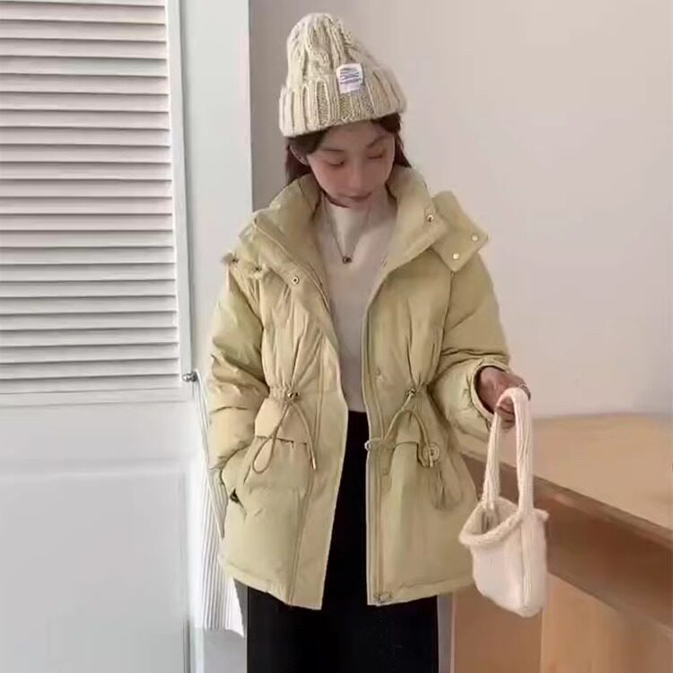 白鸭绒连帽加厚保暖小个子羽绒服