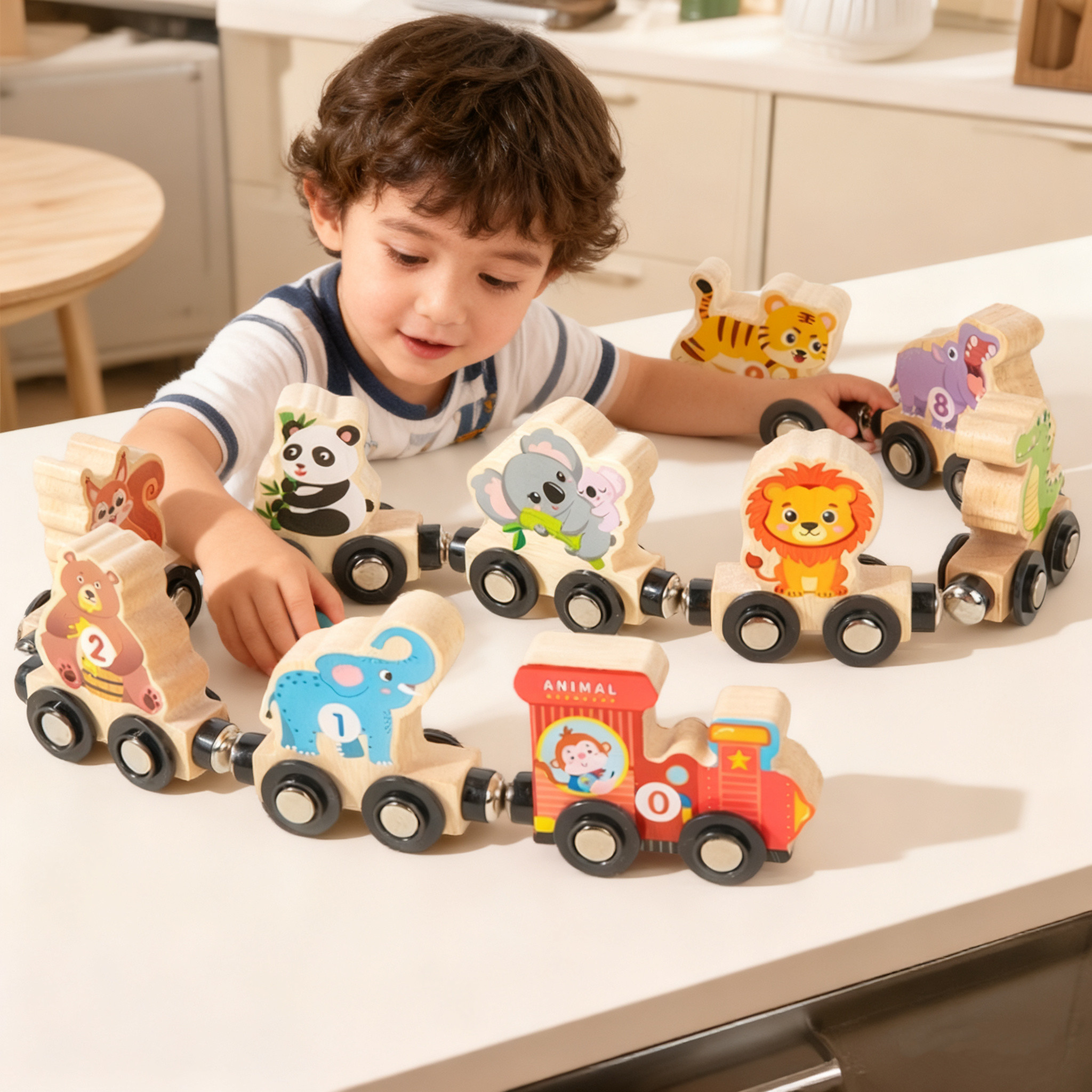 【实木】磁性数字小火车益智拼装木制玩具男女孩智力开发早教启蒙,玩具/童车/益智/积木/模型,惯性/回力/滑行玩具,淘宝优惠券,粉丝福利购,淘宝优惠卷