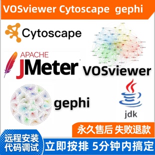 VOSviewer远程安装java配置gephi/cytoscape/jdk/jmeter远程安装