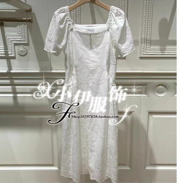 曼娅奴2024年新款蕾丝夏装显瘦甜美连衣裙MO22DA188