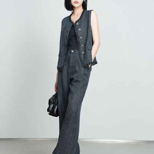 曼娅奴女装2025秋新款老钱风流苏