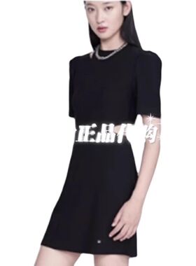 曼娅奴2023年新款春装小个子收腰修身显瘦女连衣裙女MN12DA020
