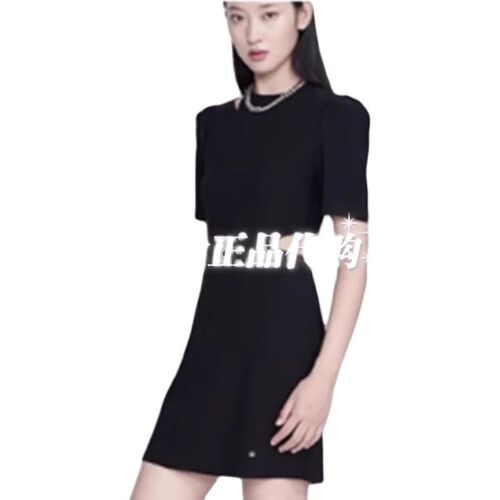 曼娅奴2023年新款春装小个子收腰修身显瘦女连衣裙女MN12DA020