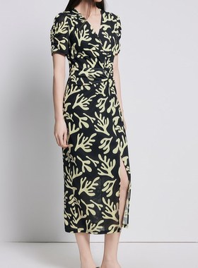 曼娅奴女装收腰显瘦别致印花连衣裙MP22DA059