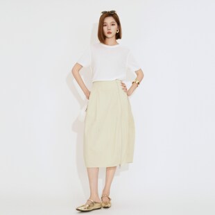 曼娅奴女2026夏季新款设计感拉链宽松百搭工装风半身裙MQ24EB709