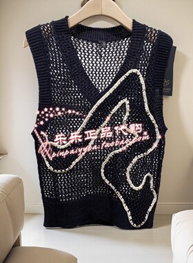 曼娅奴专柜正品2024年夏装新款时尚百搭针织马甲背心女MO22KW280