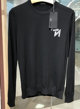 依文诺丁山折扣男士商务休闲时尚高档上班舒适黑色长袖T恤春秋款